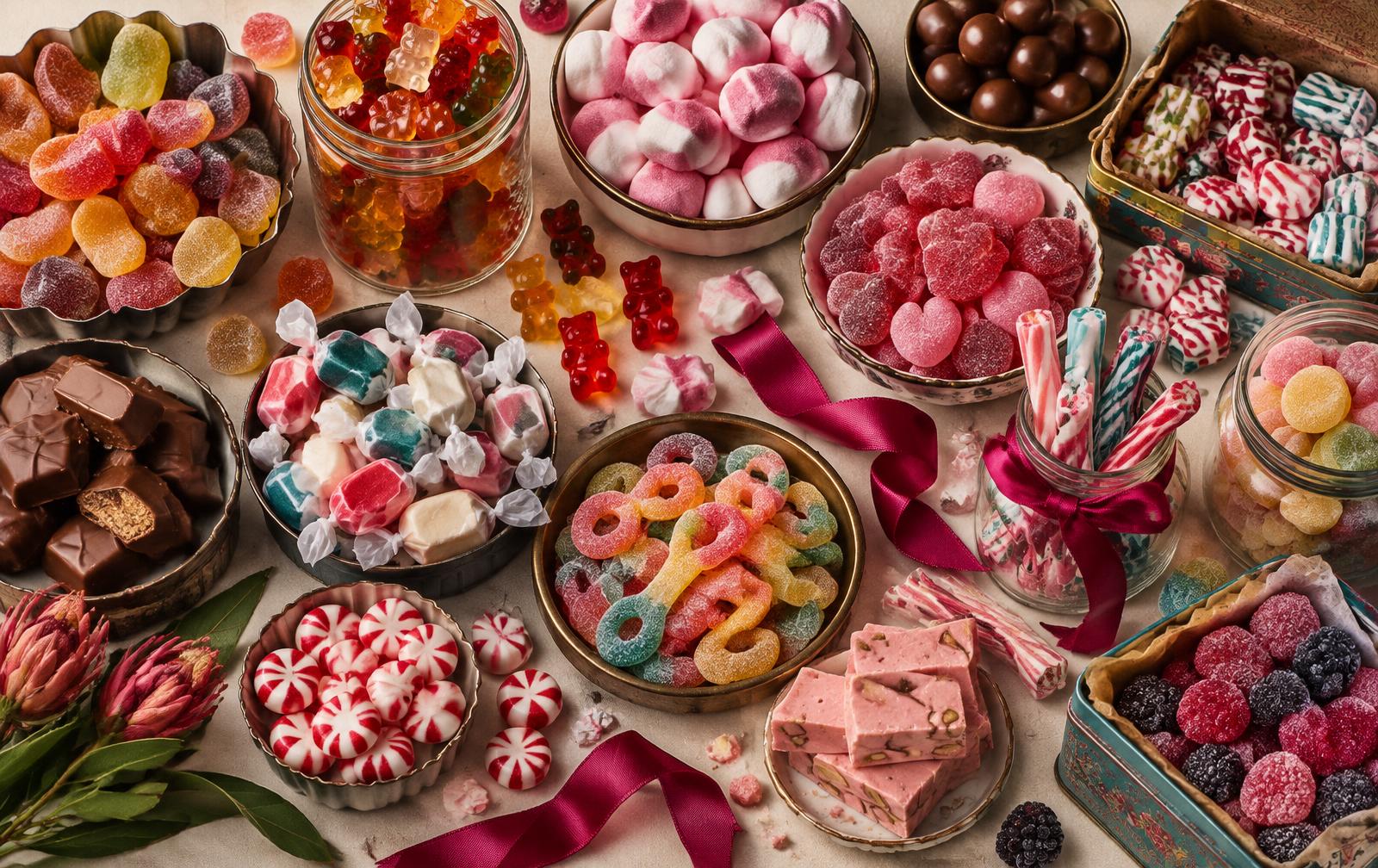An assortment of colourful sweets
